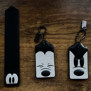 Coach x Disney: Mickey keychain set and bookmark